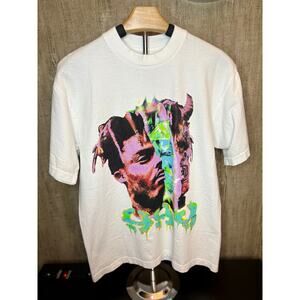 NWOT Sz. S - Men's Vlone Fighting Demons Tee (white/multi)